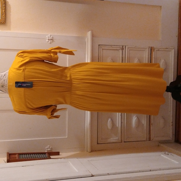 One Love Clothing mustard dress Sz S - Picture 3 of 6
